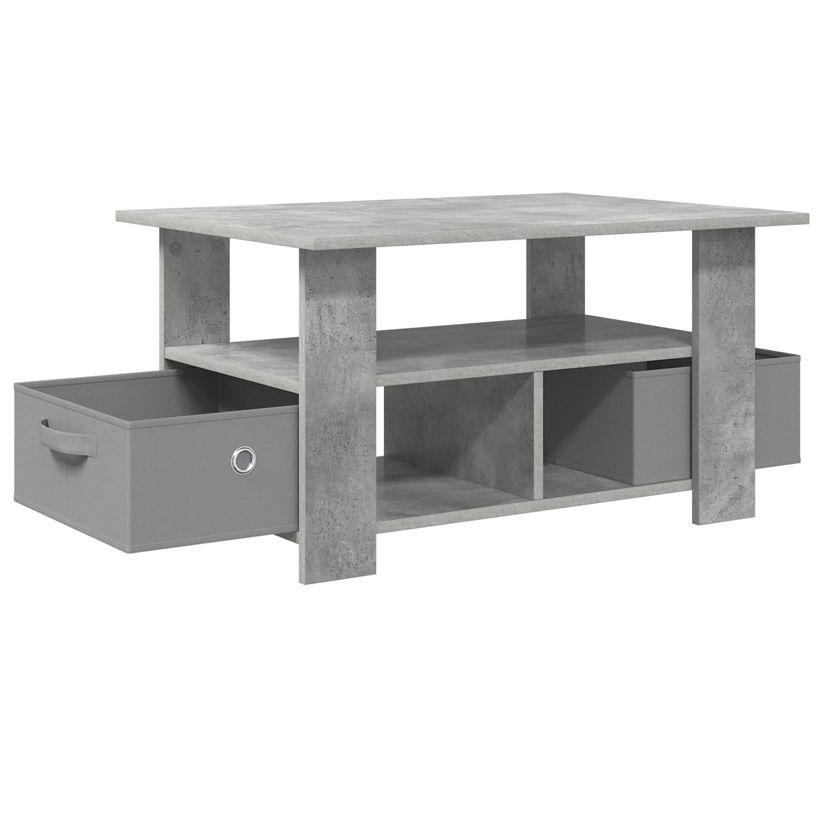 vidaXL Coffee Table Concrete Grey 77 x 55 x 42 cm Engineered Wood 4