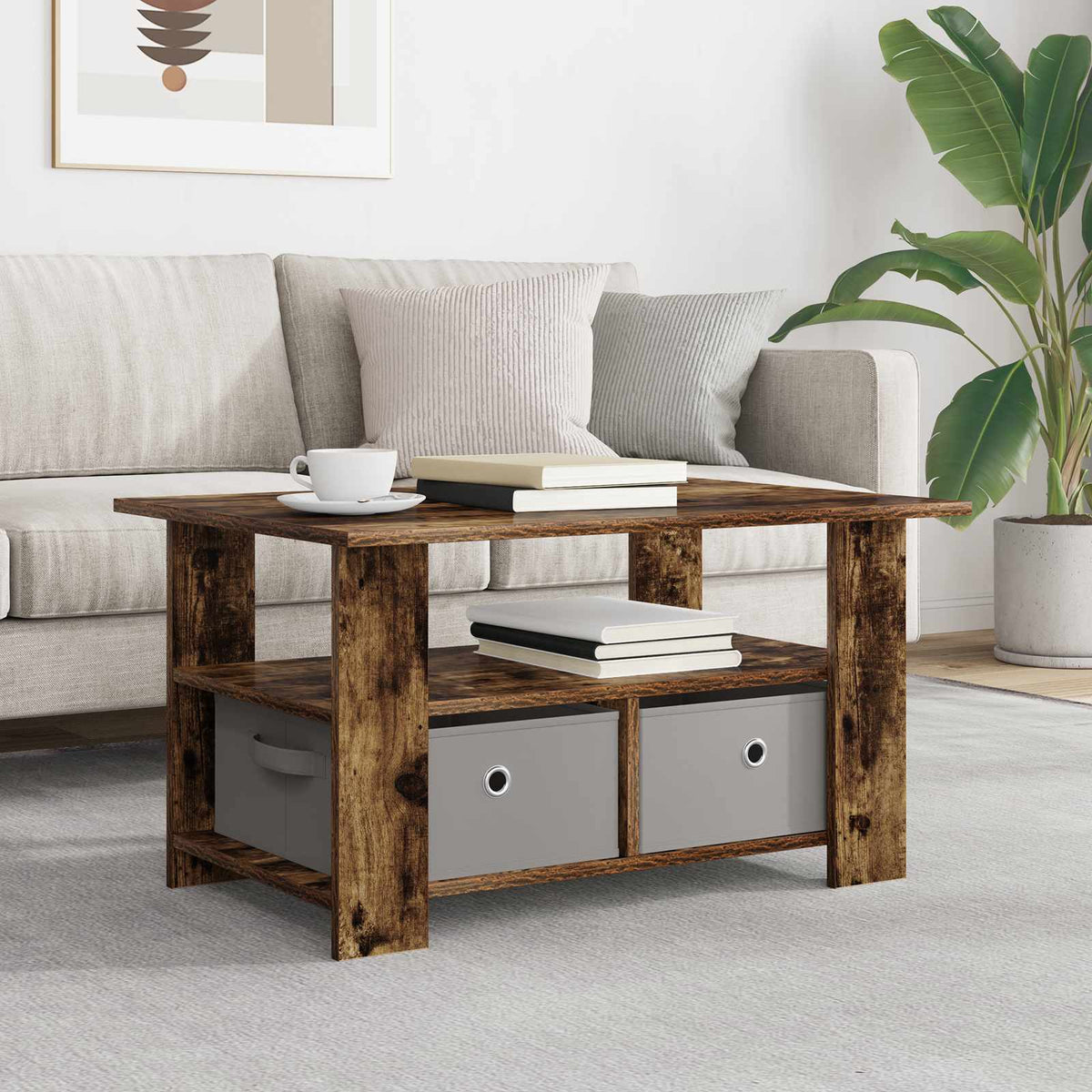 vidaXL Coffee Table 77 x 55 x 42 cm Engineered Wood