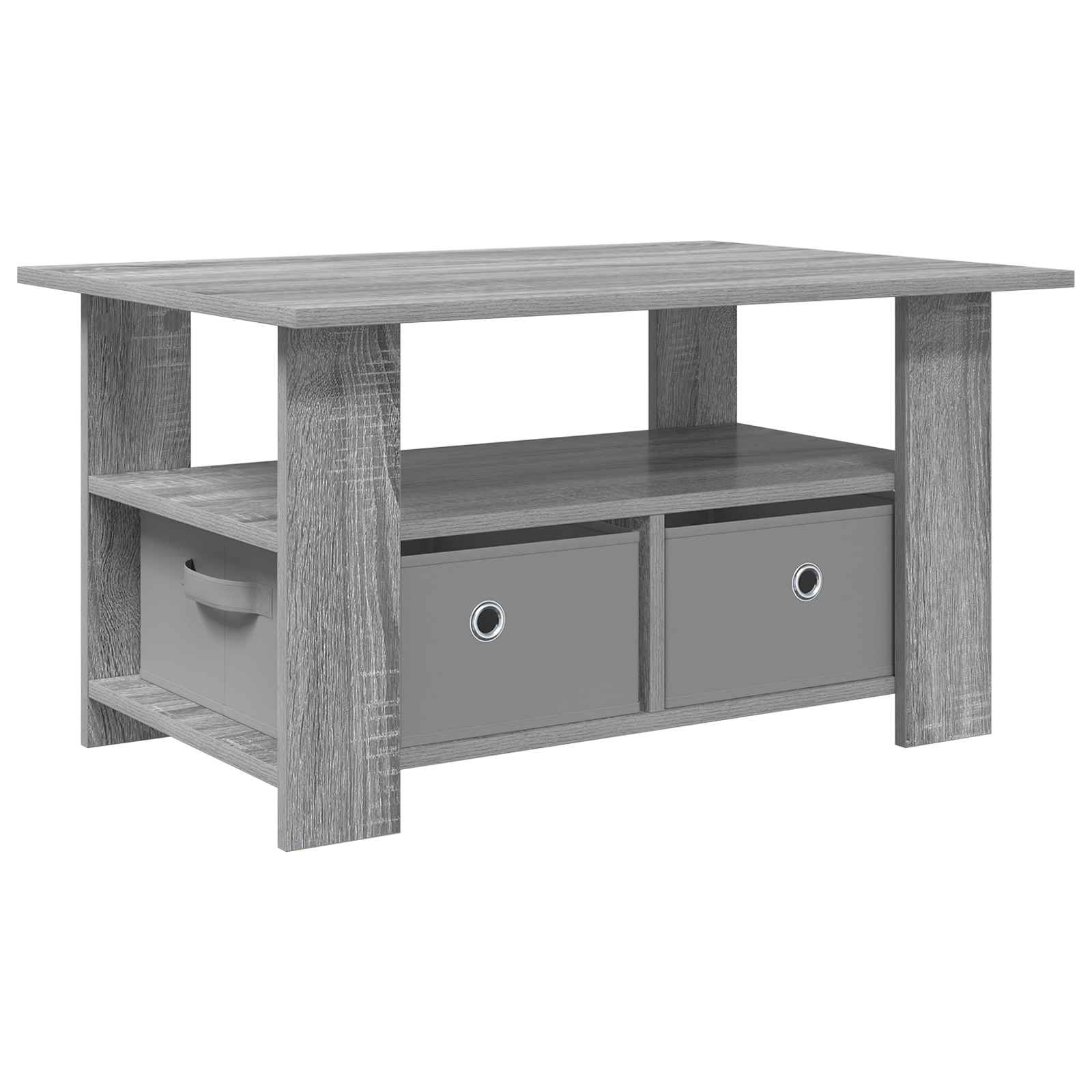 vidaXL Coffee Table Grey Sonoma 77 x 55 x 42 cm Engineered Wood 2