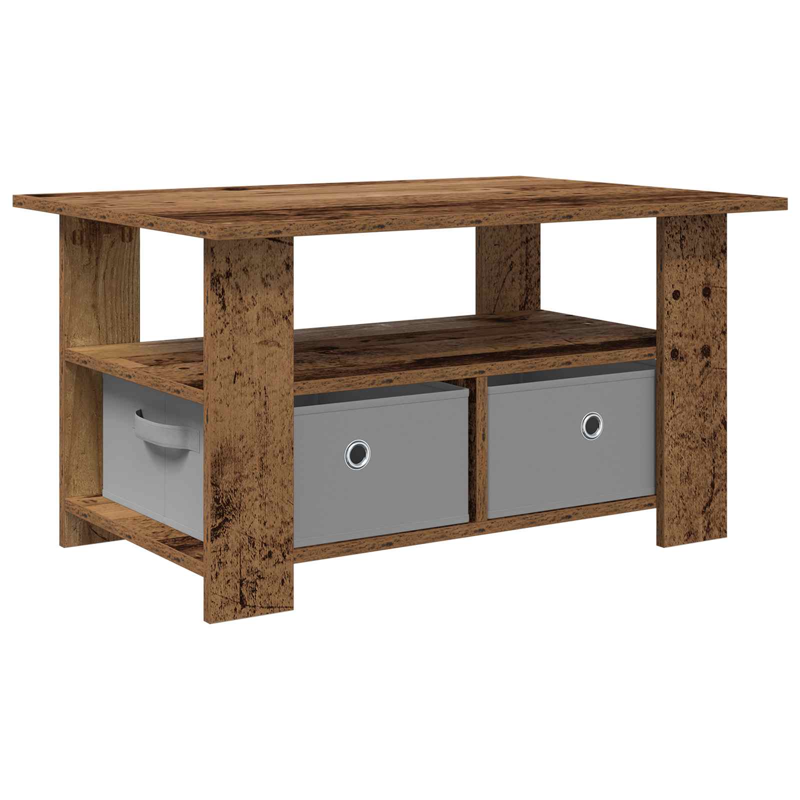 vidaXL Coffee Table Old Wood 77 x 55 x 42 cm Engineered Wood 2