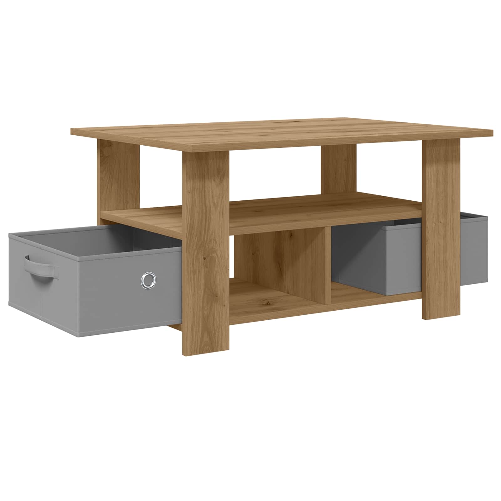 vidaXL Coffee Table Artisan Oak 77 x 55 x 42 cm Engineered Wood 4