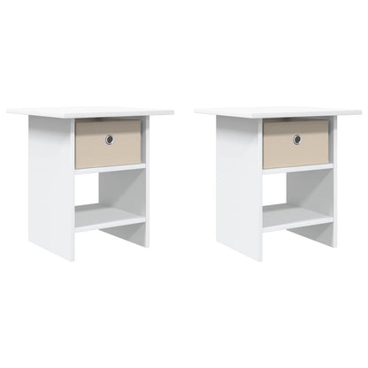 vidaXL Bedside Table 2 pcs White 41 x 40 x 45 cm Engineered Wood 2