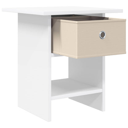 vidaXL Bedside Table 2 pcs White 41 x 40 x 45 cm Engineered Wood 5