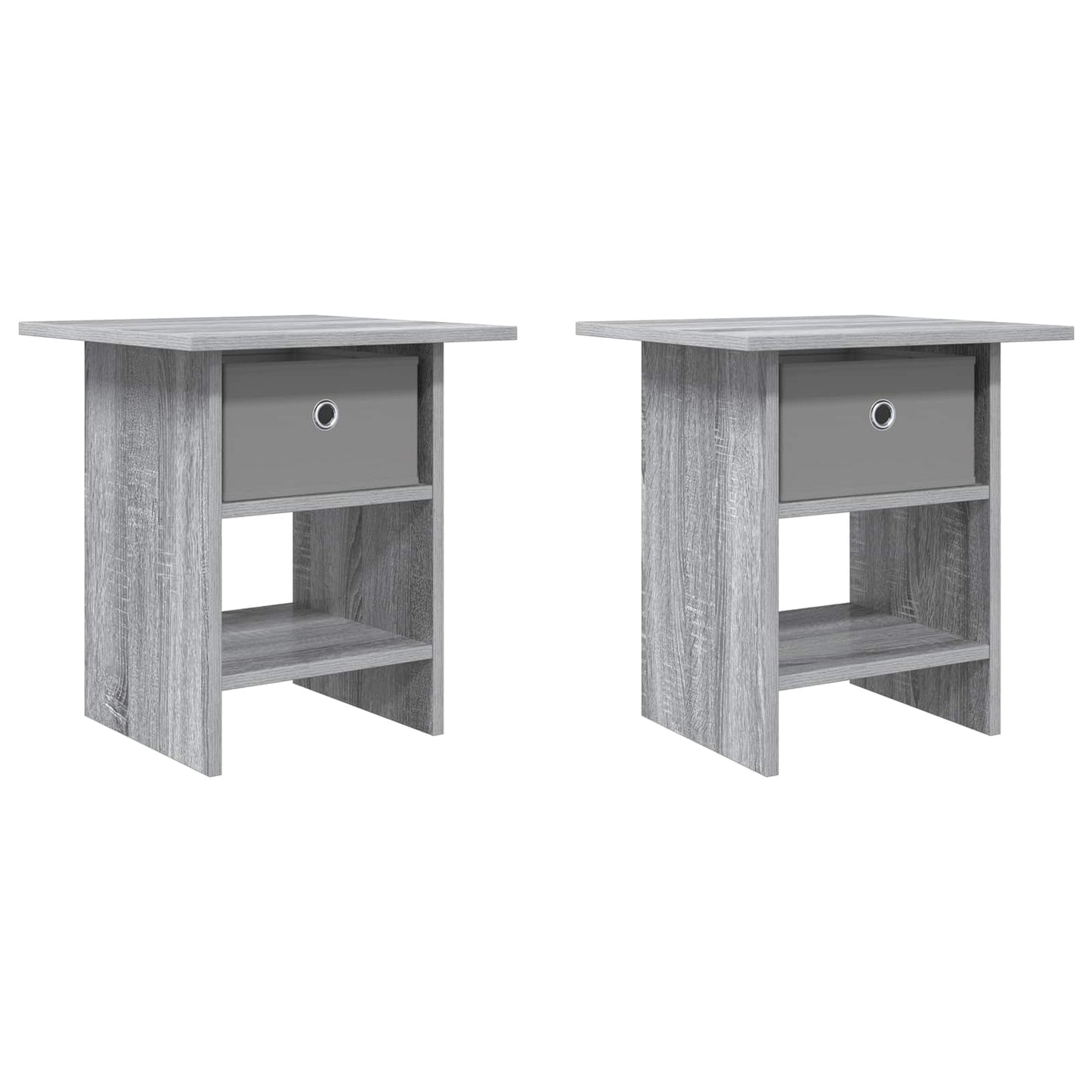 vidaXL Bedside Table 2 pcs Grey Sonoma 41 x 40 x 45 cm Engineered Wood 2