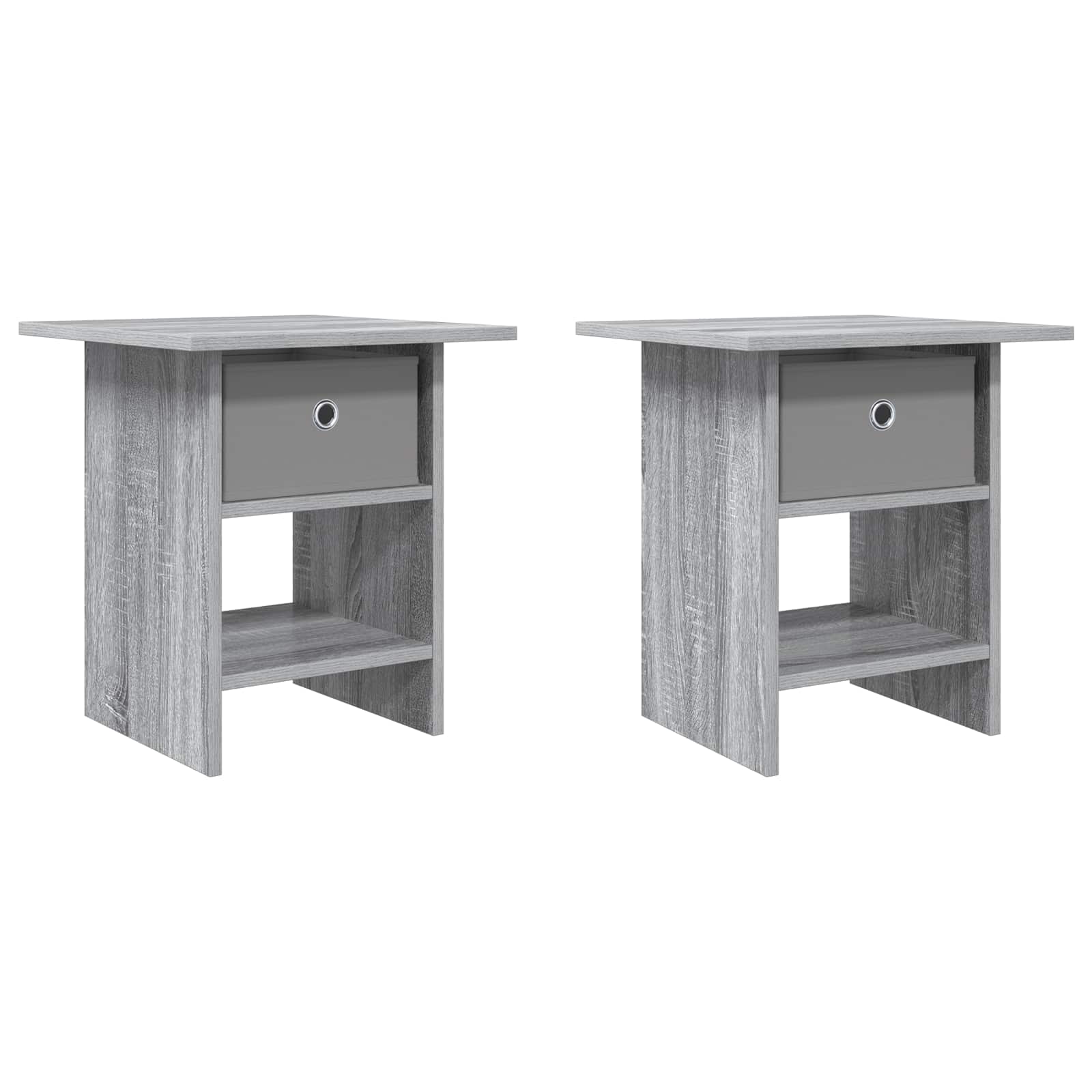 vidaXL Bedside Table 2 pcs Grey Sonoma 41 x 40 x 45 cm Engineered Wood 2