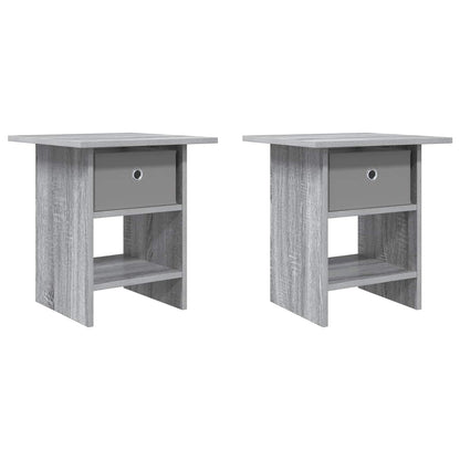 vidaXL Bedside Table 2 pcs Grey Sonoma 41 x 40 x 45 cm Engineered Wood 2