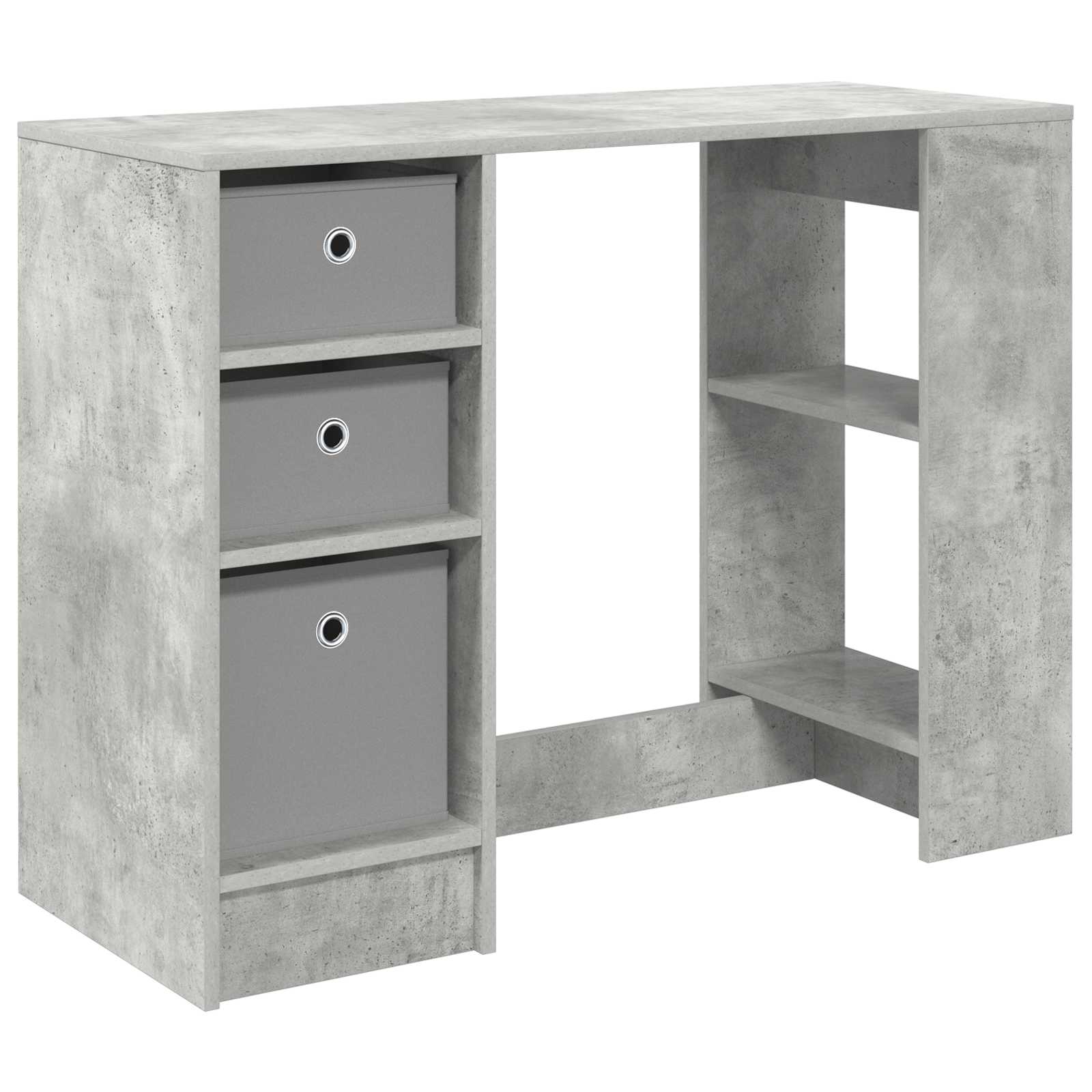 vidaXL Desk Concrete Grey 100 x 40 x 75 cm Engineered Wood 2