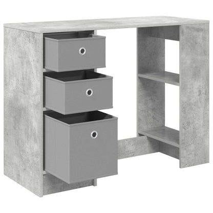 vidaXL Desk Concrete Grey 100 x 40 x 75 cm Engineered Wood 5