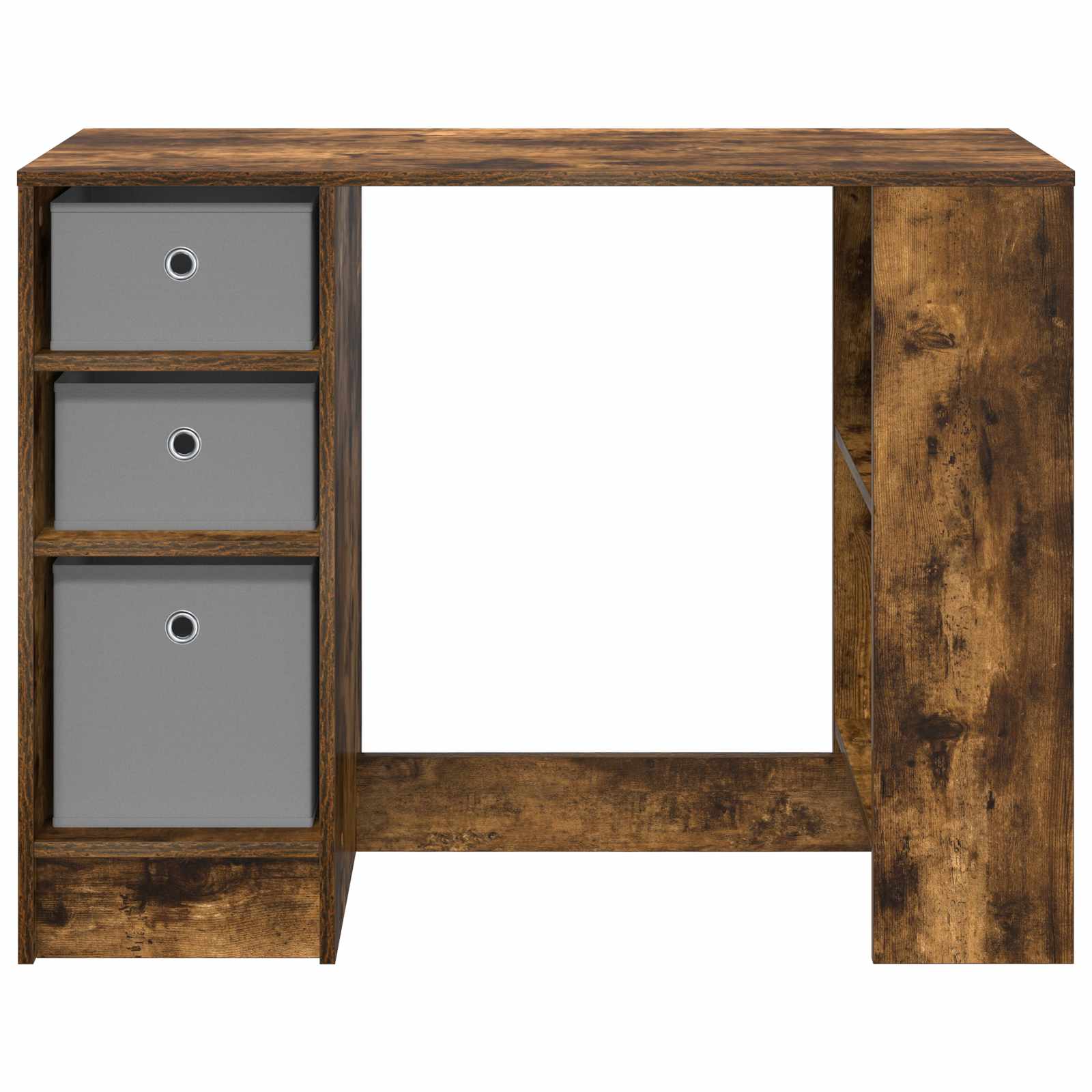 vidaXL Desk Smoked Oak 100 x 40 x 75 cm Engineered Wood 6