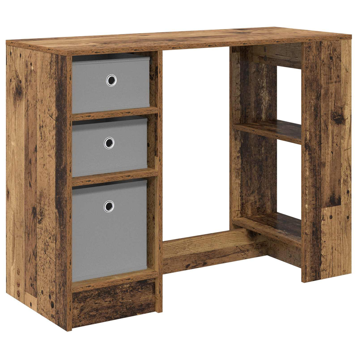 vidaXL Desk Old Wood 100 x 40 x 75 cm Engineered Wood 2