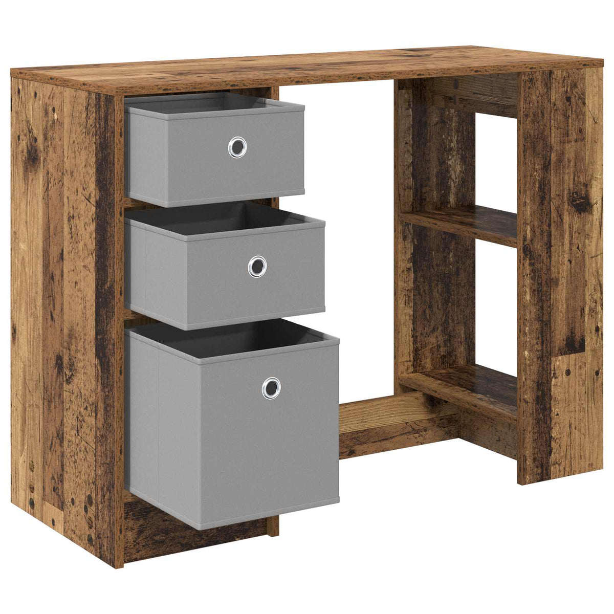 vidaXL Desk Old Wood 100 x 40 x 75 cm Engineered Wood 5