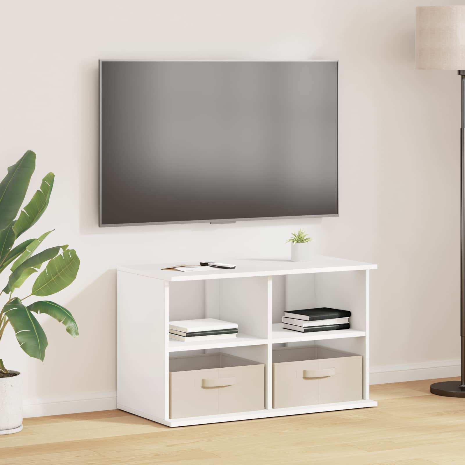 vidaXL TV stand with Drawer White 79 x 40 x 48 cm 1