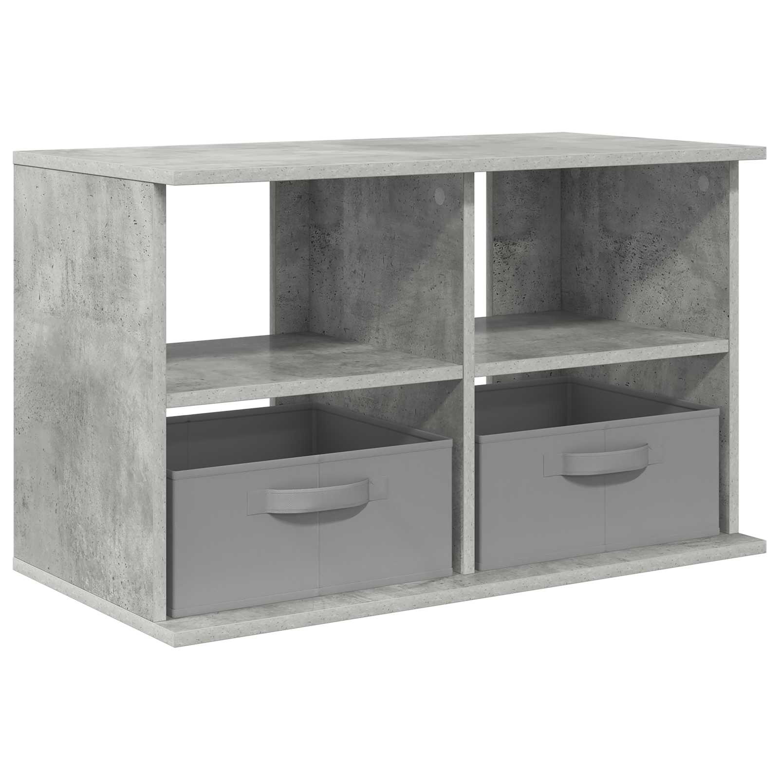 vidaXL TV stand with Drawer Concrete Grey 79 x 40 x 48 cm 2