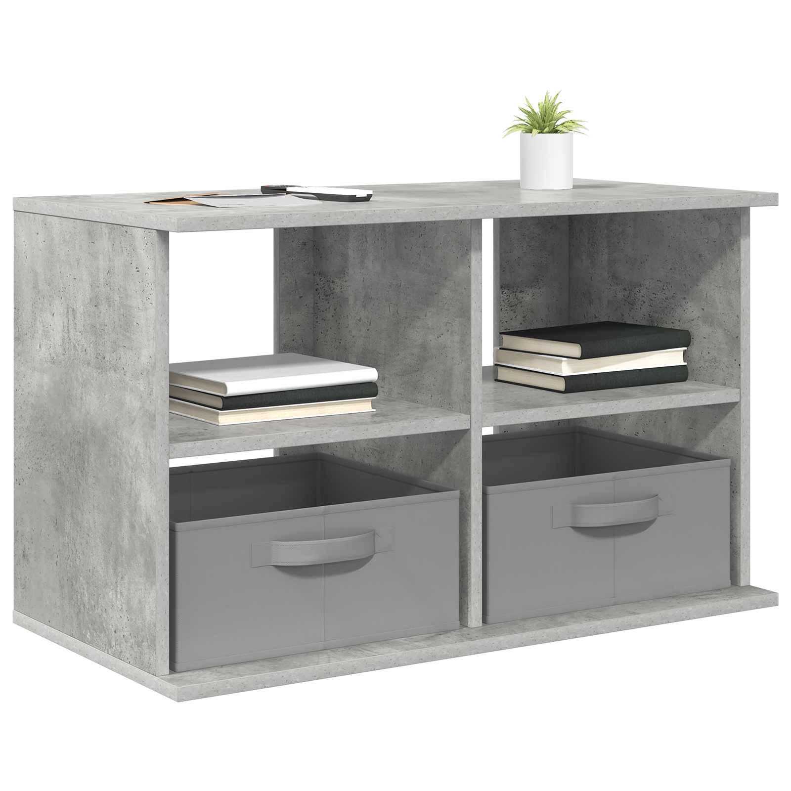 vidaXL TV stand with Drawer Concrete Grey 79 x 40 x 48 cm 3