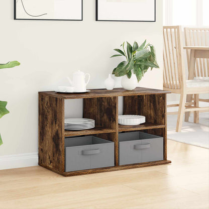 vidaXL TV stand with Drawer Smoked Oak 79 x 40 x 48 cm 4