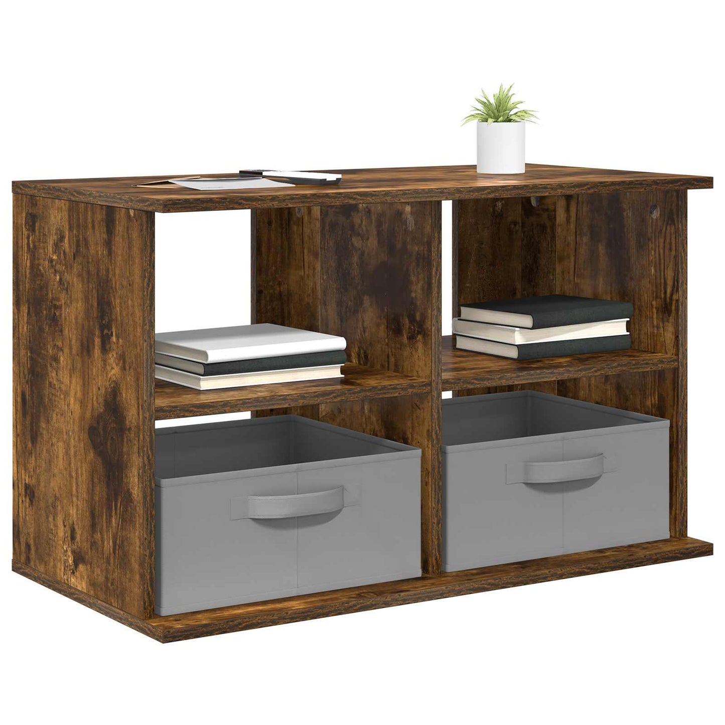 vidaXL TV stand with Drawer Smoked Oak 79 x 40 x 48 cm 3