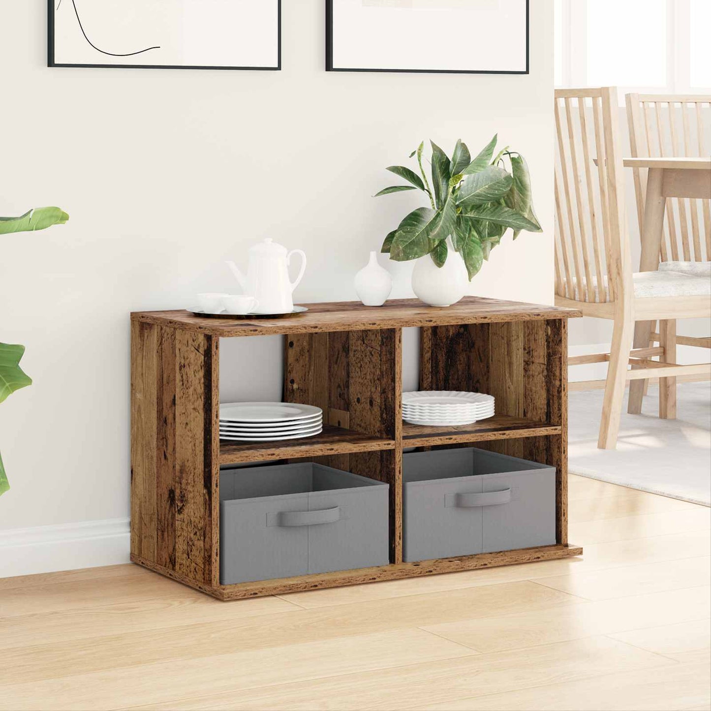 vidaXL TV stand with Drawer Old Wood 79 x 40 x 48 cm 4
