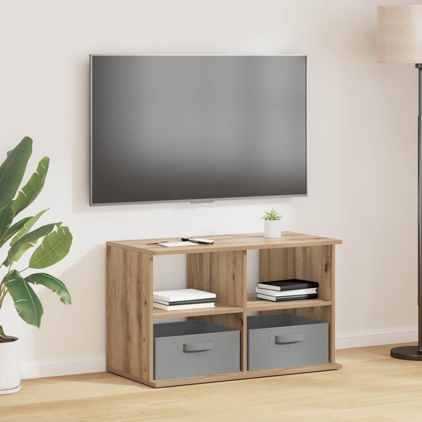 vidaXL TV stand 79 x 40 x 48 cm Artisan Oak 1