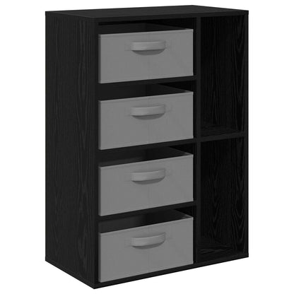 vidaXL Sideboard Black Oak 60 x 33.5 x 84 cm 2