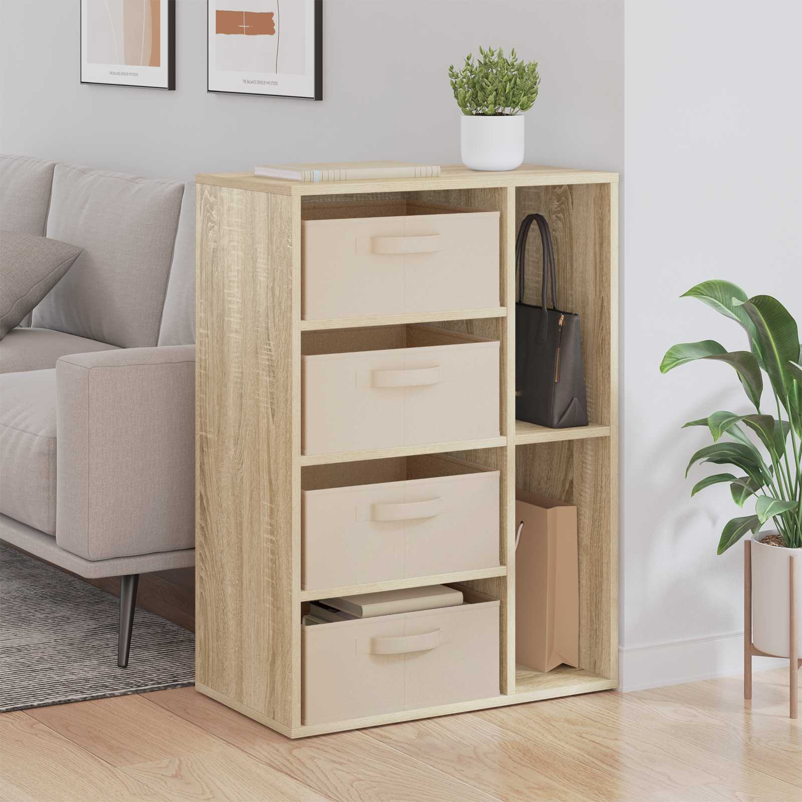vidaXL Sideboard Sonoma Oak 60 x 33.5 x 84 cm 1