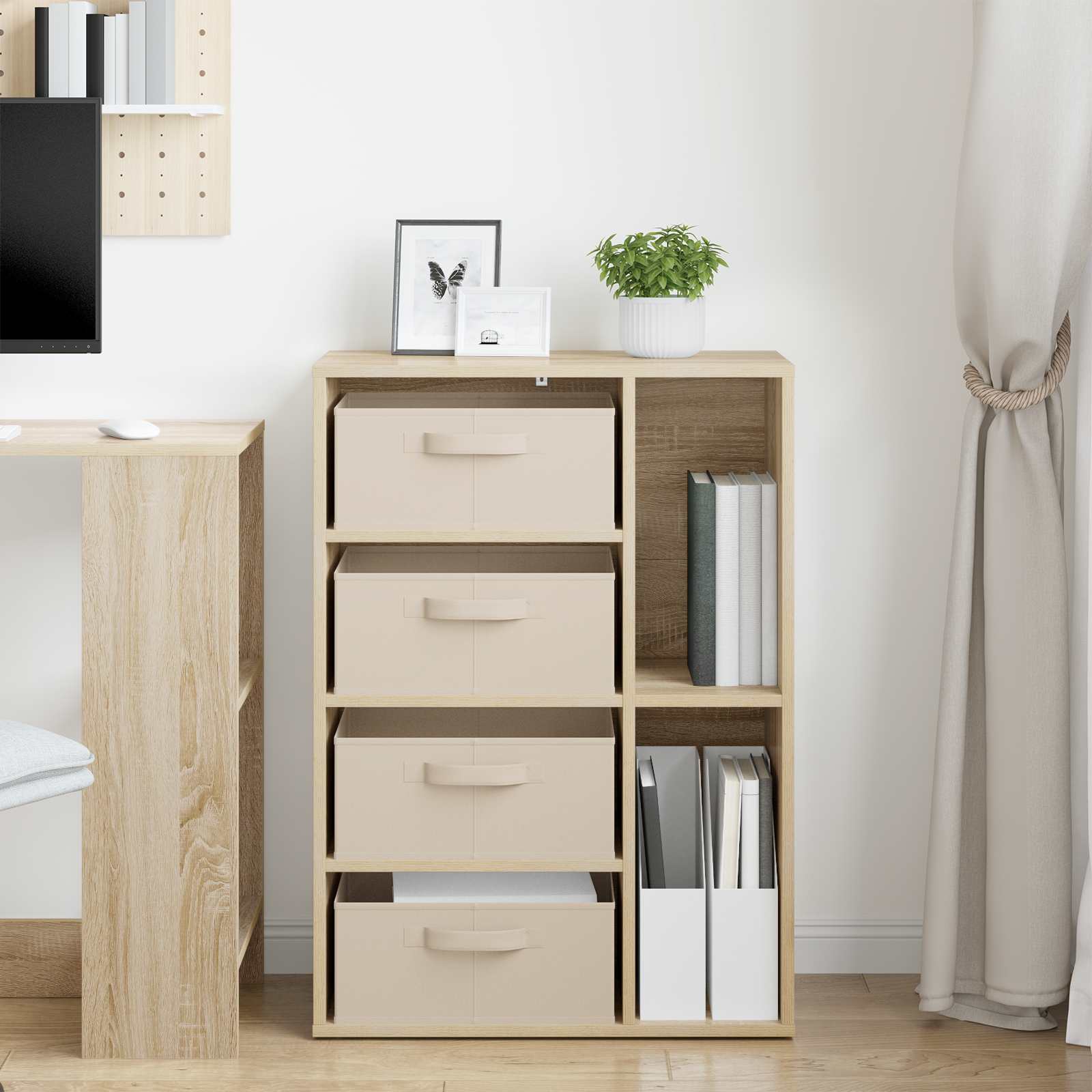 vidaXL Sideboard Sonoma Oak 60 x 33.5 x 84 cm 4