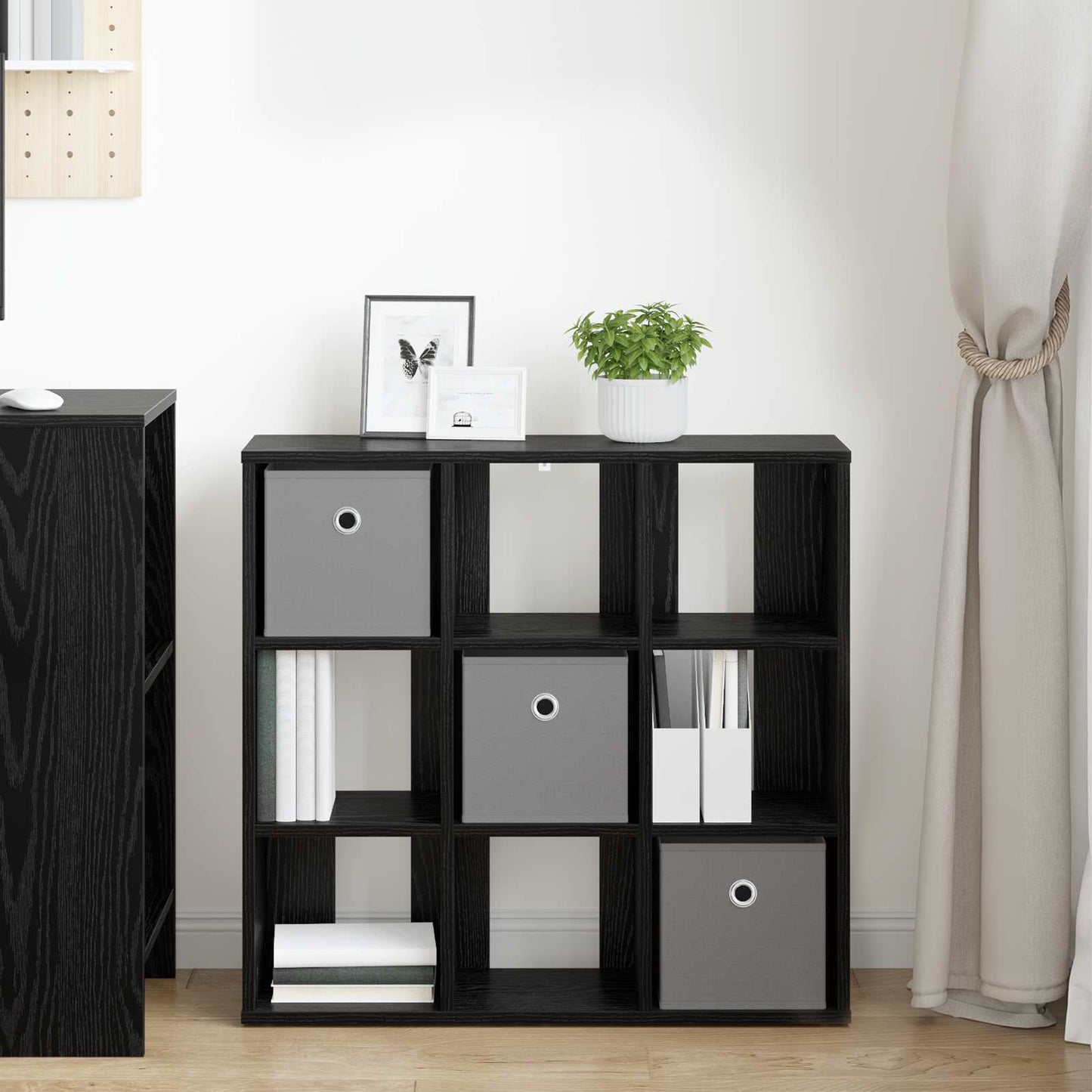 vidaXL Sideboard Black Oak 73.5 x 24 x 69.5 cm 4