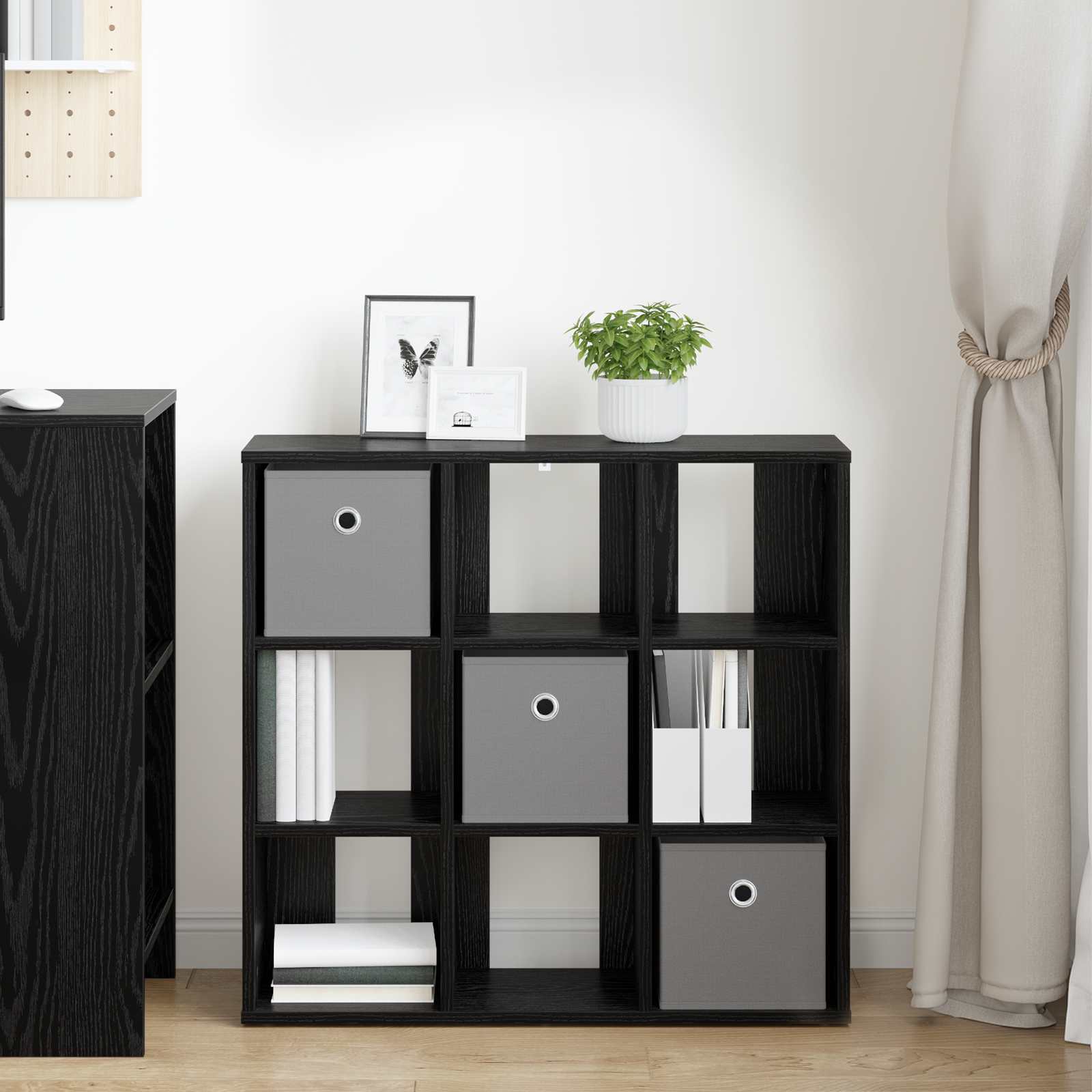vidaXL Sideboard Black Oak 73.5 x 24 x 69.5 cm 4
