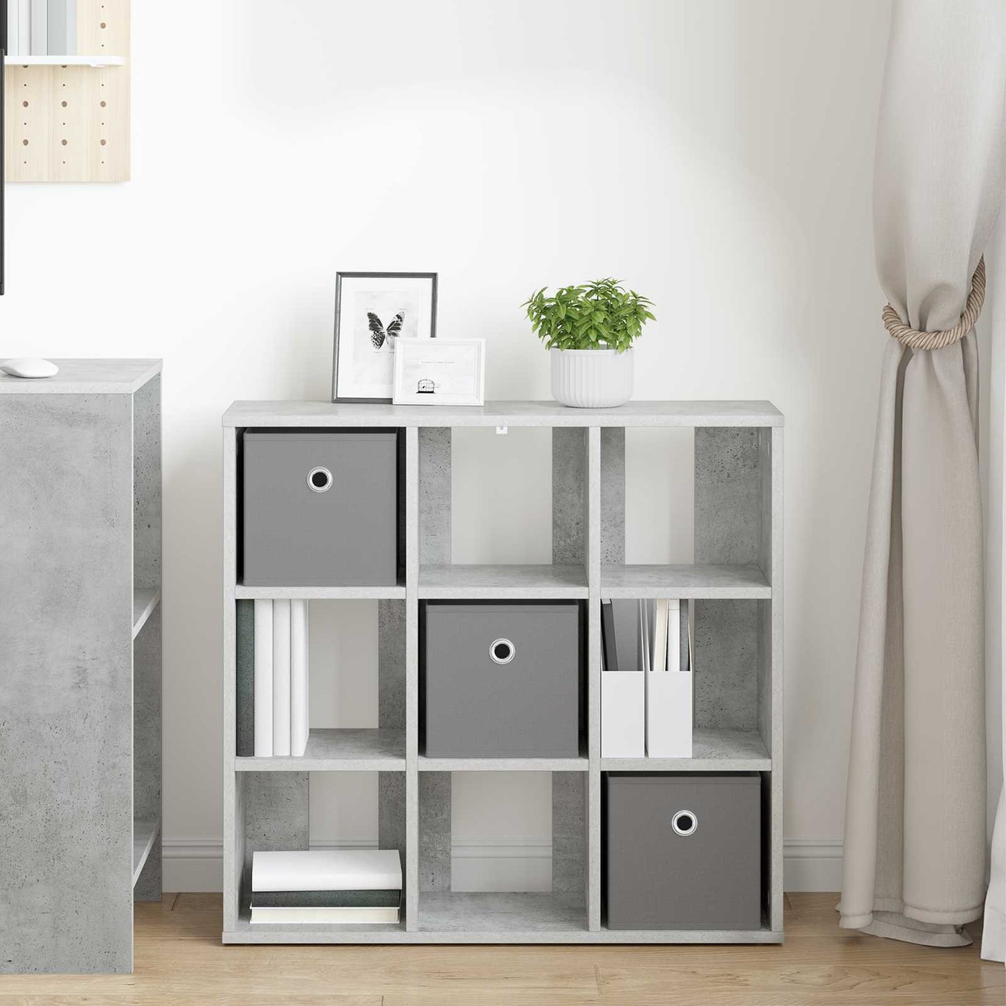 vidaXL Sideboard Concrete Grey 73.5 x 24 x 69.5 cm 4