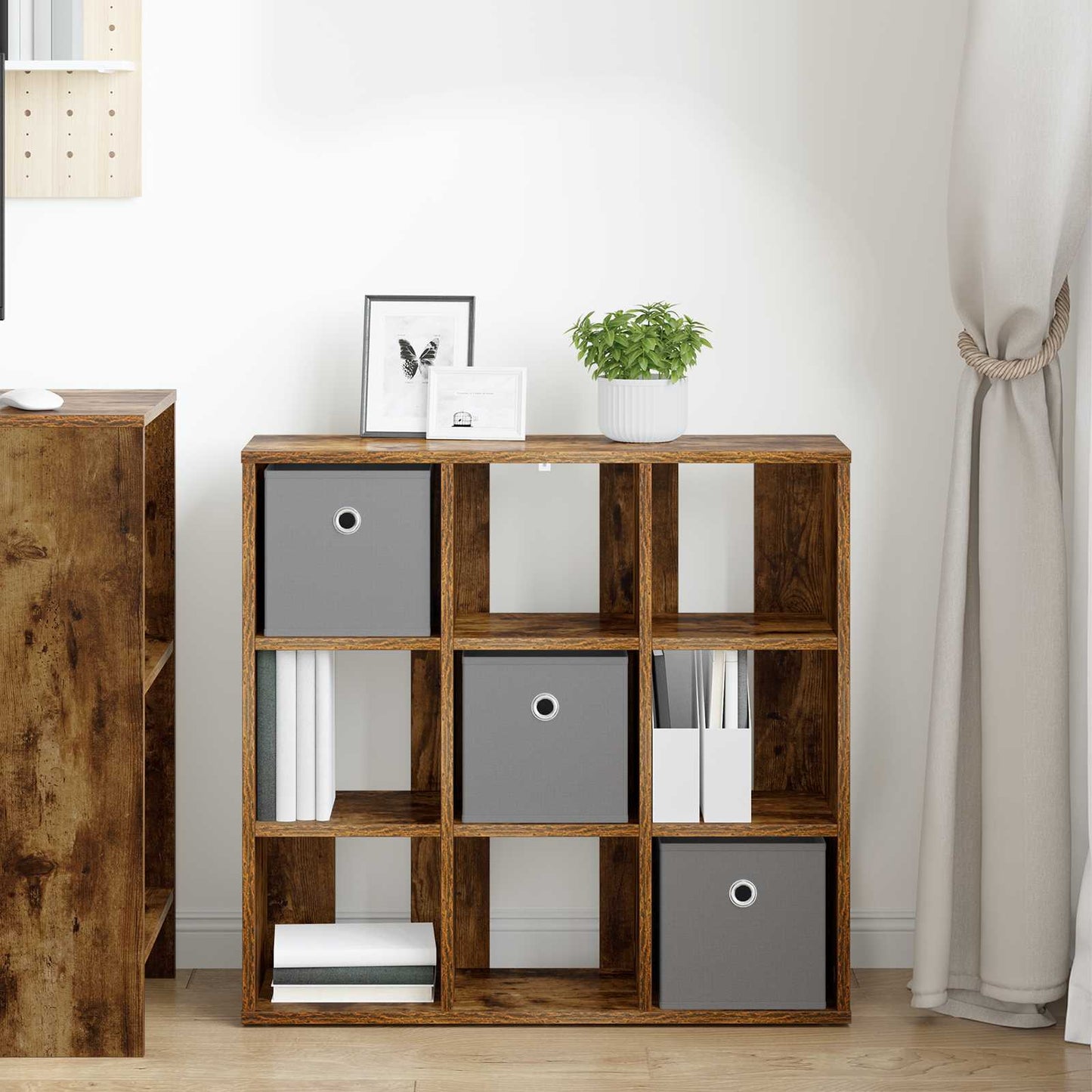 vidaXL Sideboard Smoked Oak 73.5 x 24 x 69.5 cm 4
