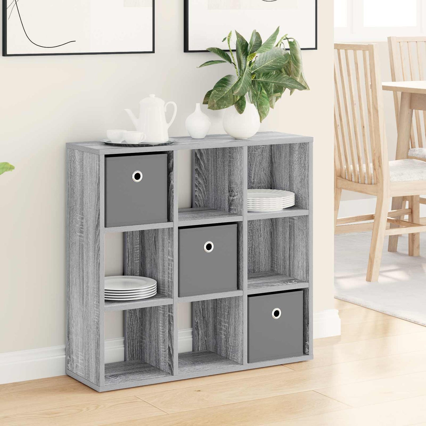 vidaXL Sideboard Grey Sonoma 73.5 x 24 x 69.5 cm 1