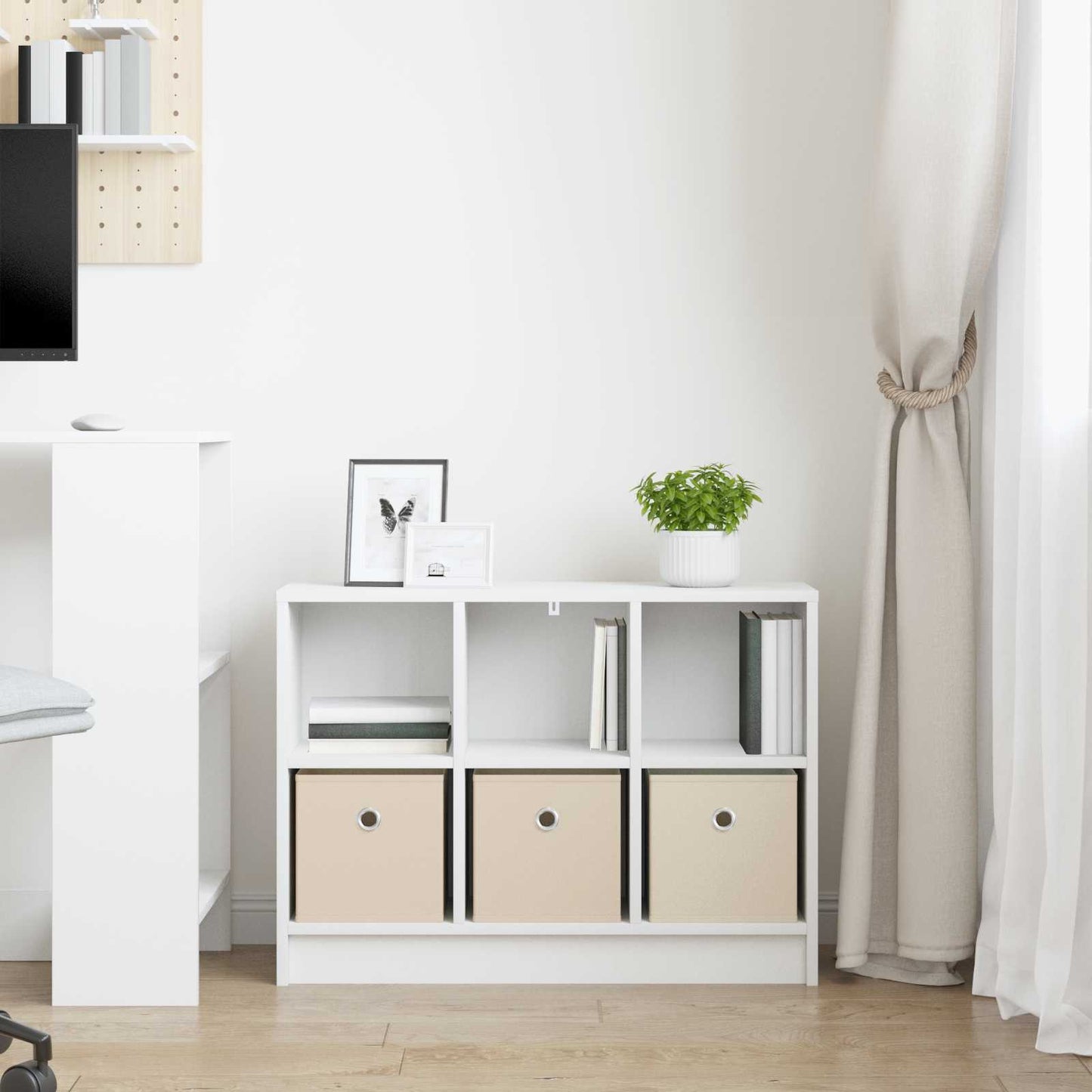 vidaXL Sideboard White 73.5 x 22.5 x 53.5 cm 4