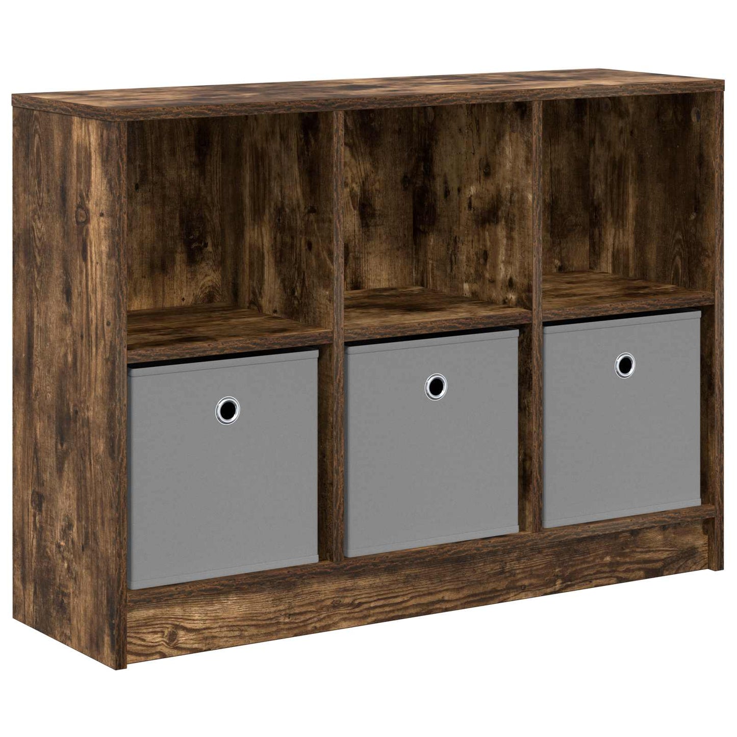 vidaXL Sideboard Smoked Oak 88.5 x 27.5 x 63.5 cm 2