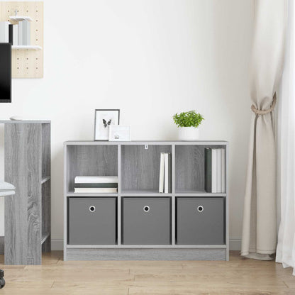 vidaXL Sideboard Grey Sonoma 88.5 x 27.5 x 63.5 cm 4
