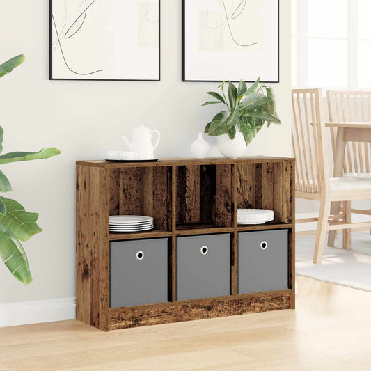 vidaXL Sideboard Old Wood styled in a bright living room with plants and white tableware