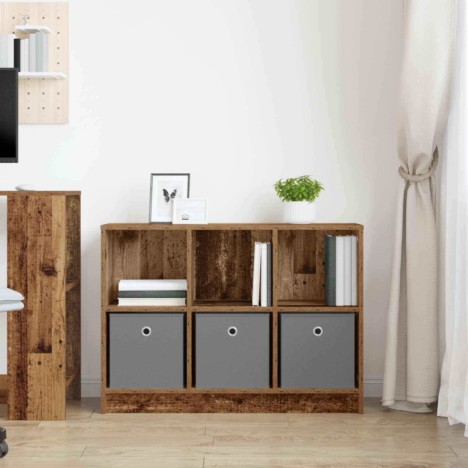 vidaXL Sideboard Old Wood 88.5 x 27.5 x 63.5 cm 4