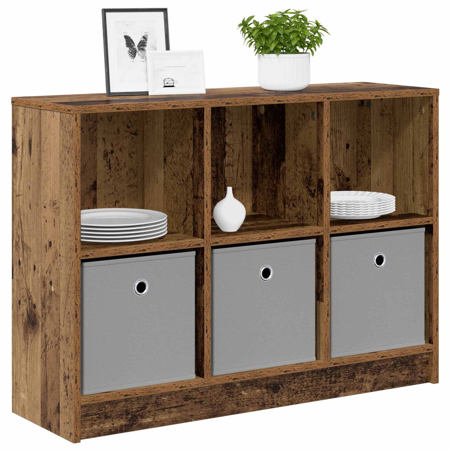 vidaXL Sideboard Old Wood 88.5 x 27.5 x 63.5 cm 3
