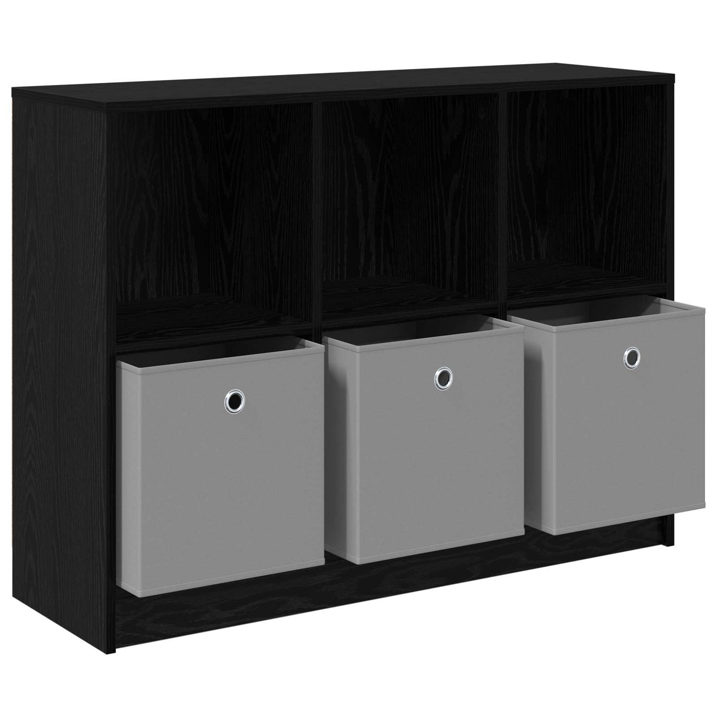 vidaXL Sideboard Black Oak 102 x 32 x 73.5 cm 5