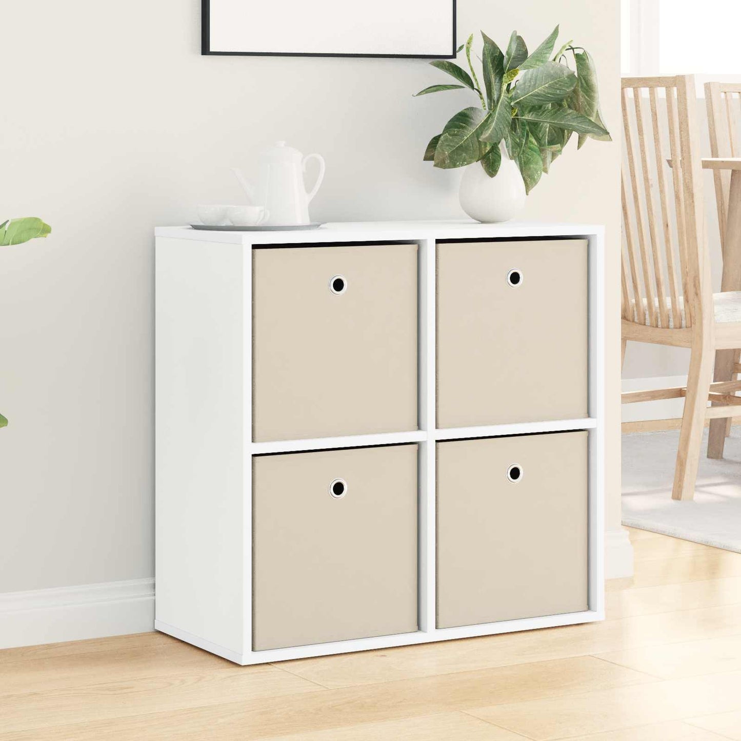 vidaXL Sideboard White 68.5 x 32 x 67 cm 4