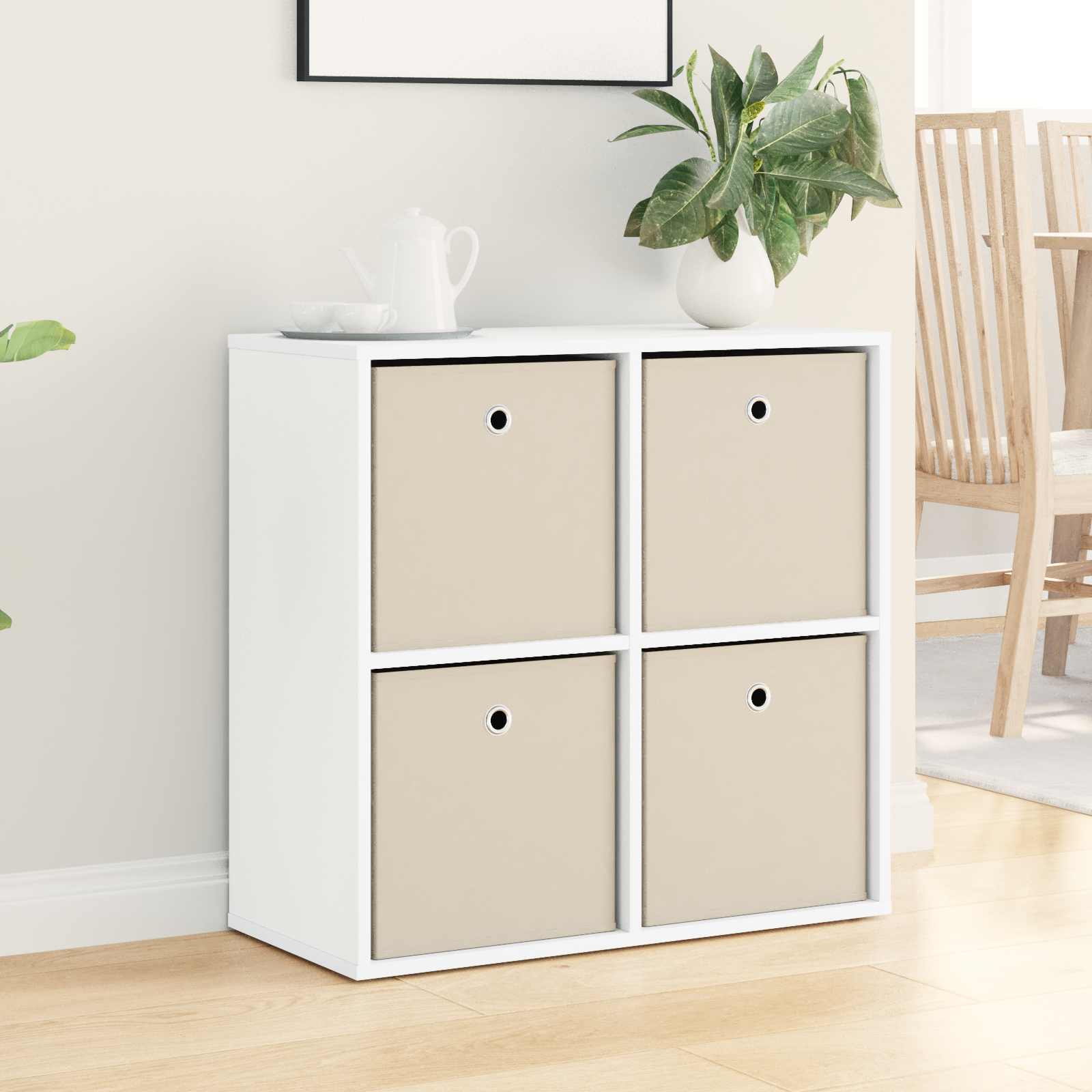 vidaXL Sideboard White 68.5 x 32 x 67 cm 4