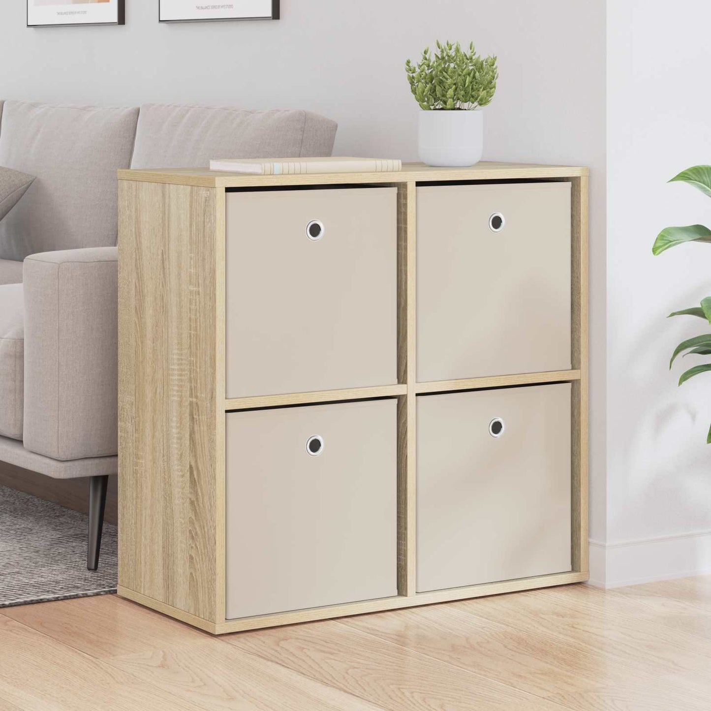 vidaXL Sideboard Sonoma Oak 68.5 x 32 x 67 cm 1