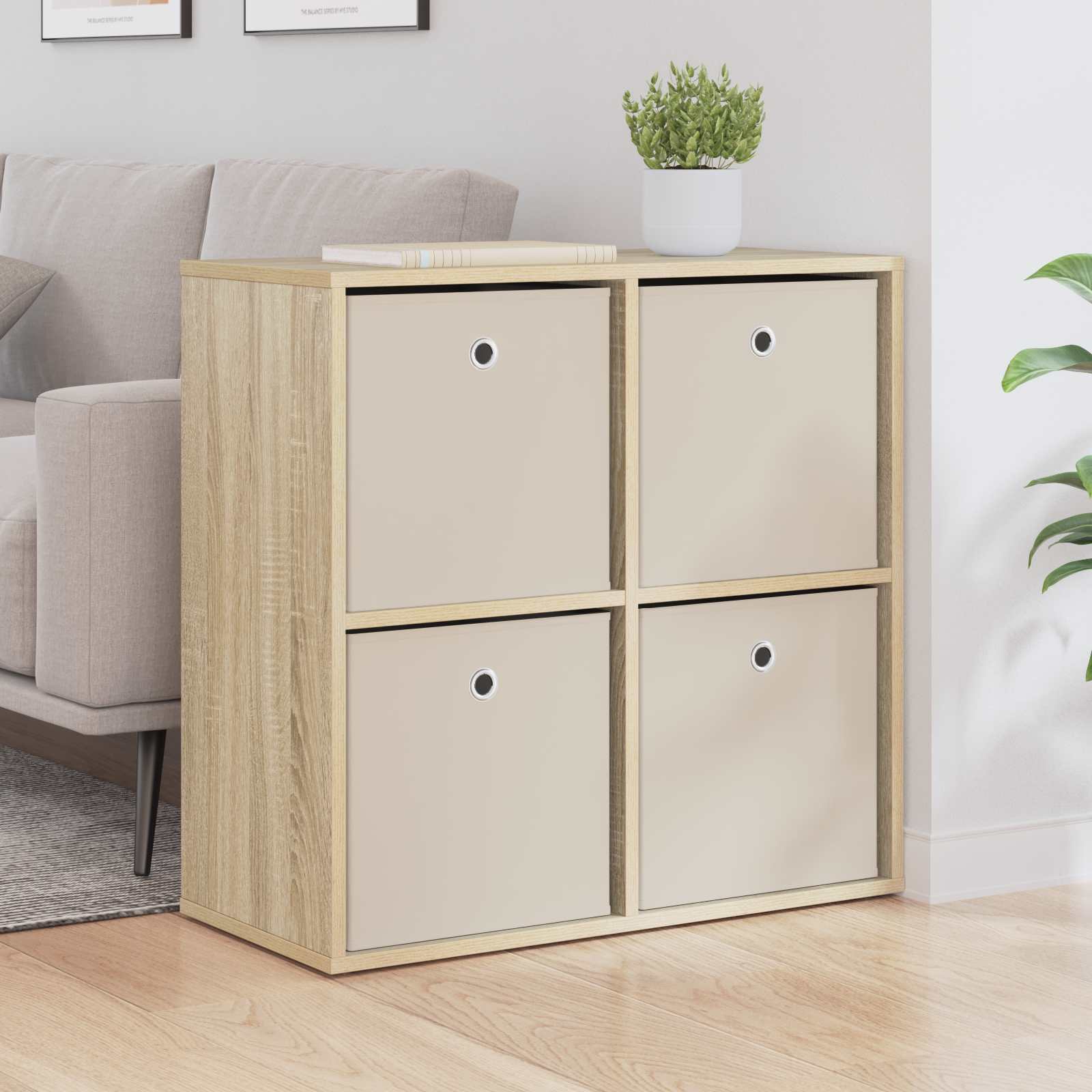 vidaXL Sideboard Sonoma Oak 68.5 x 32 x 67 cm 1