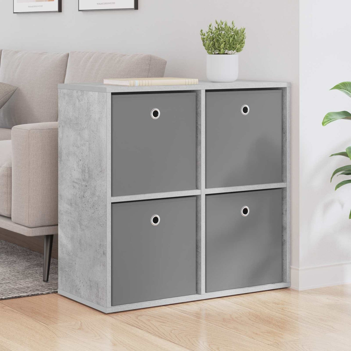 vidaXL Sideboard Concrete Grey 68.5 x 32 x 67 cm 1