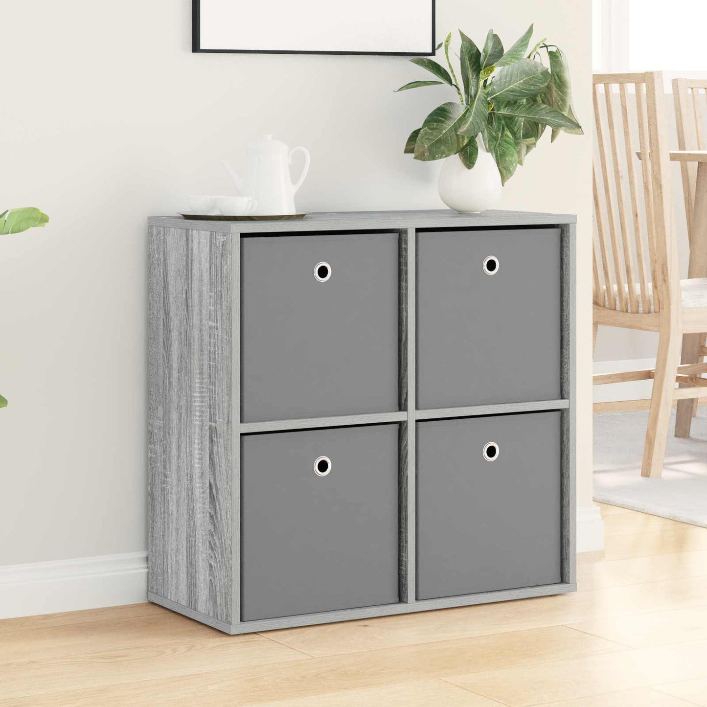 vidaXL Sideboard Grey Sonoma 68.5 x 32 x 67 cm 4