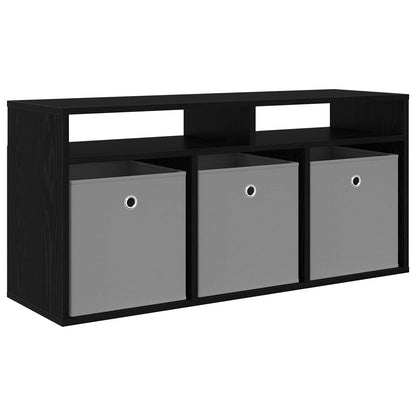 vidaXL Lowboard with Drawer Black Oak 102 x 32 x 48.5 cm 2