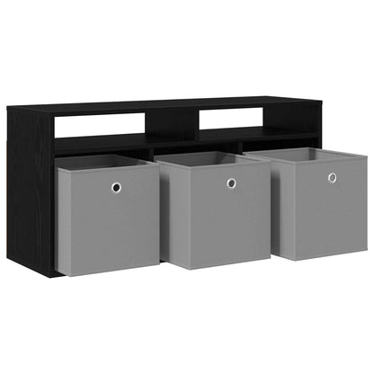 vidaXL Lowboard with Drawer Black Oak 102 x 32 x 48.5 cm 5