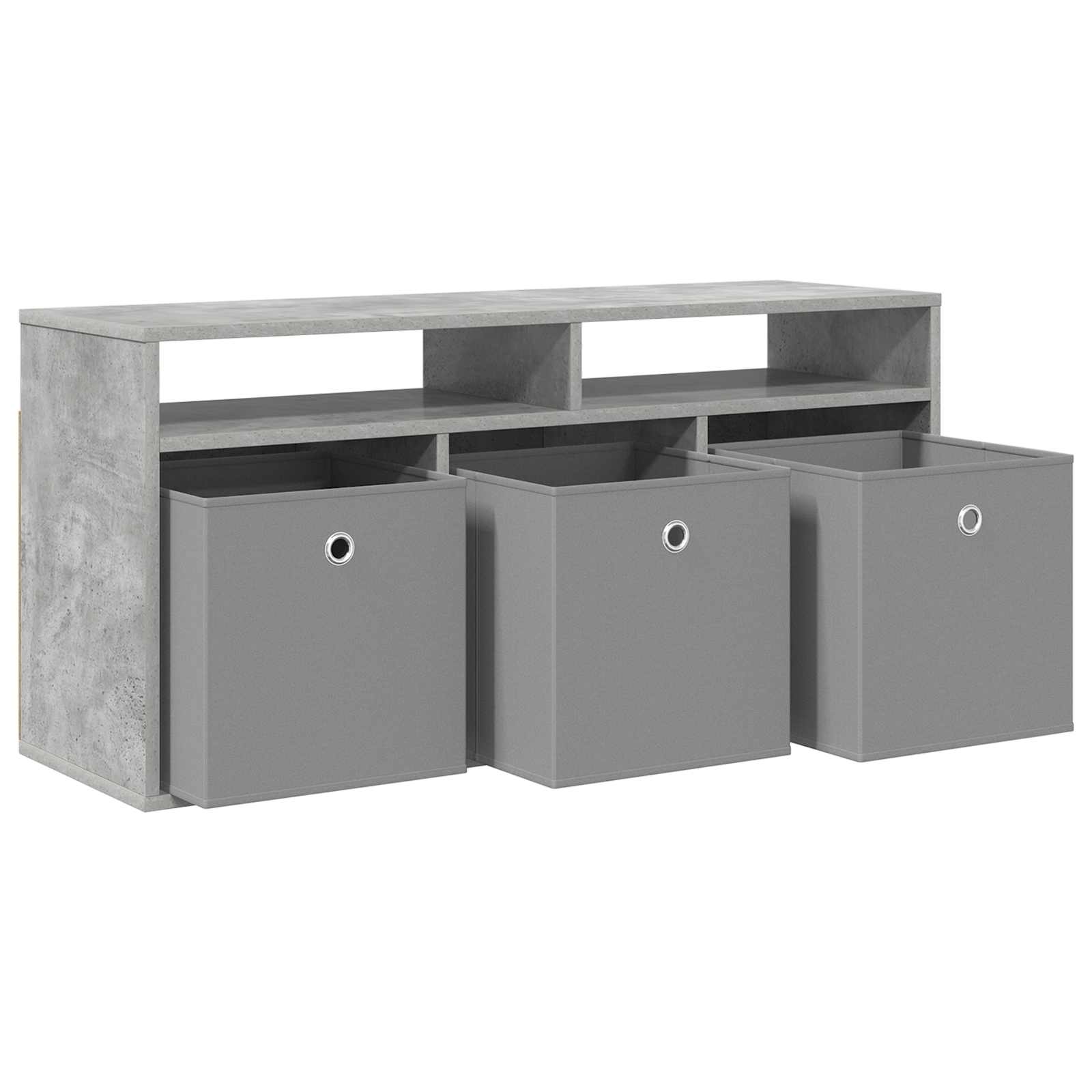 vidaXL Lowboard with Drawer Concrete Grey 102 x 32 x 48.5 cm 5