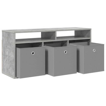 vidaXL Lowboard with Drawer Concrete Grey 102 x 32 x 48.5 cm 5