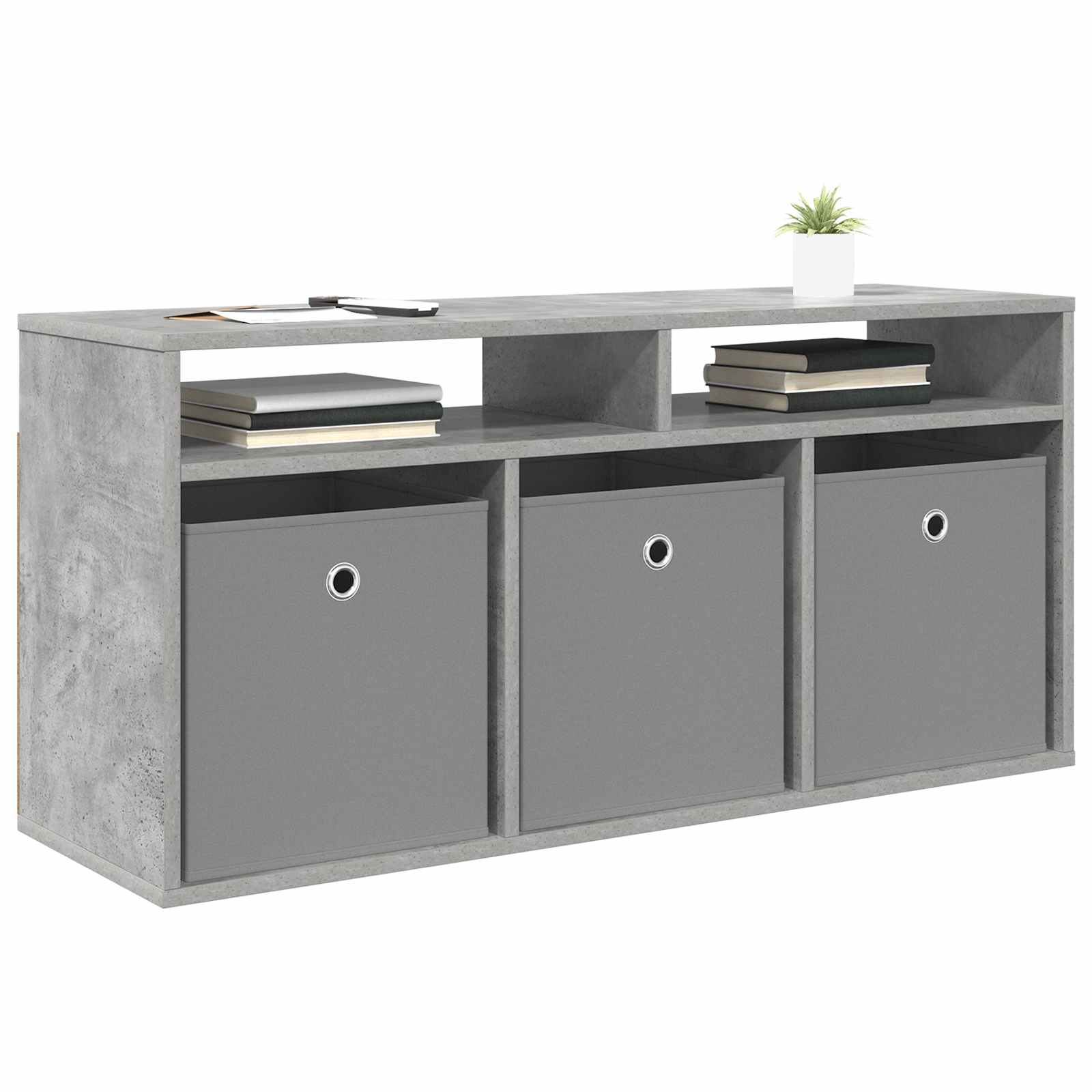 vidaXL Lowboard with Drawer Concrete Grey 102 x 32 x 48.5 cm 3