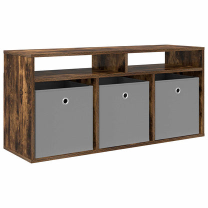 vidaXL Lowboard with Drawer Smoked Oak 102 x 32 x 48.5 cm 2