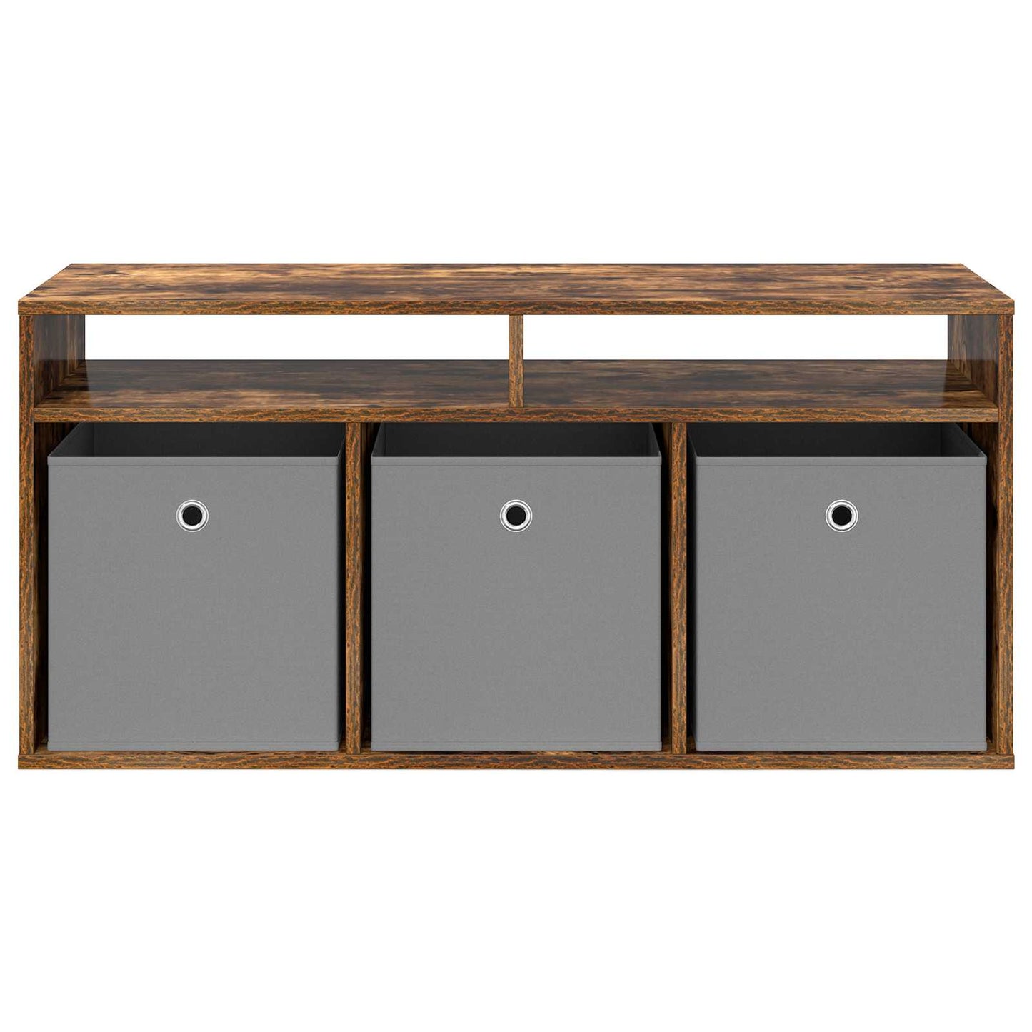 vidaXL Lowboard with Drawer Smoked Oak 102 x 32 x 48.5 cm 6